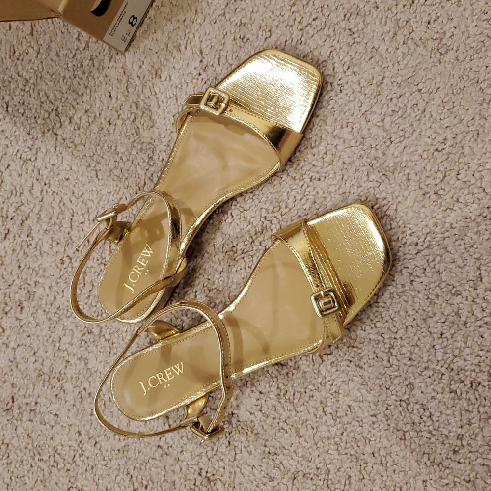 J CREW Gold Strappy Sandals - Picture 10 of 12